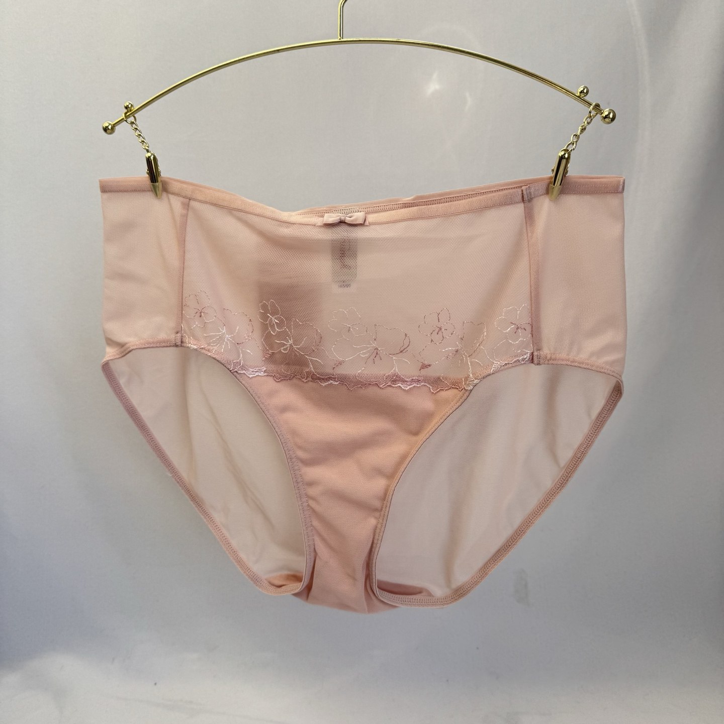 A23-黛*水盈双生花内裤女士性感网纱中腰平角裤87-2341 no退换