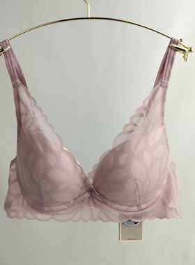 A38-黛**新款内衣小胸聚拢软钢圈性感平滑蕾丝文胸16-8867 no退换