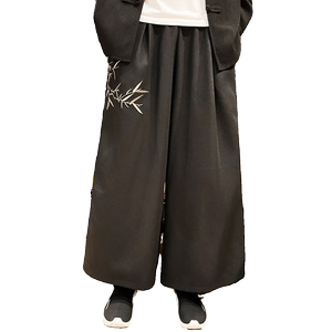 风男士暗黑刺绣阔腿裤电商A100-K189-P60限78图片