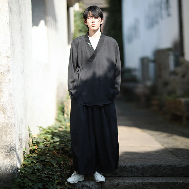 风汉服套装刺绣外袍防晒和尚服电商A100-7799+236-P110,男装防晒衣,电商A100