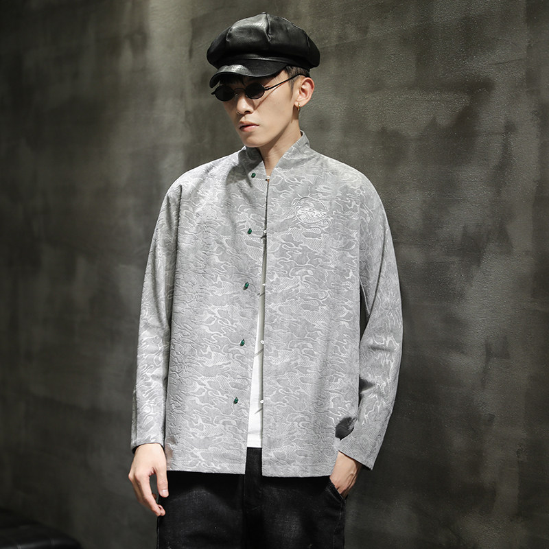 风汉服全棉衬衫钱2塘4018-C305图片