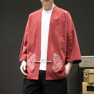 风汉服开衫刺绣盘扣精致防晒电商A100-731-p50男士宽松限68，男装防晒衣，电商A100