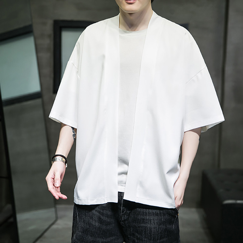 改良汉服男春夏季风男装道袍宽松大码开衫A100-Y113-P45图片