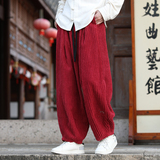 灯芯绒刺绣风长裤电商A100-K2559-P65，男装休闲裤，电商A100