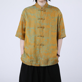 风新中式印花汉服衬衫电商A100-C311-P75，男装衬衫，电商A100