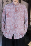 风新中式压花龙纹汉服长袖衬衫A100-C312-P65，男装衬衫，电商A100