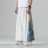 夏季风拼色阔腿裤风电商A100-K7788-P55，男装休闲裤，电商A100