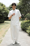 风盘扣套装龙纹暗花电商A100-2010+8804-95，男装民族服装，电商A100