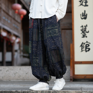 花色民族风束脚裤电商A100-K7780-P50