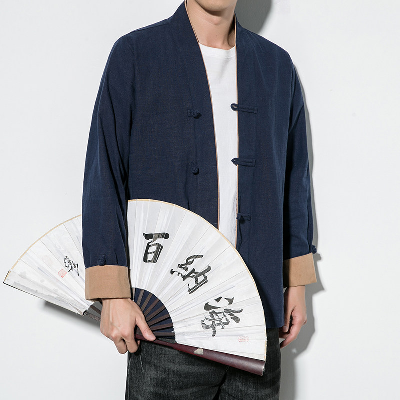 棉麻风汉服日式开衫外套钱3塘4018-M99图片