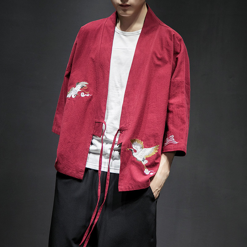 民族风绣花开衫DSA100-712-P30防晒服,男装民族服装,电商A100