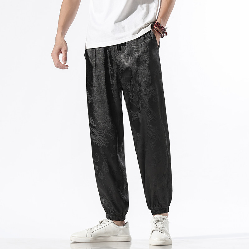 风龙纹暗纹休闲裤DSA100-8811-P30,男装休闲裤,电商A100