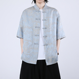 风新中式印花汉服衬衫电商A100-C311-P75，男装衬衫，电商A100