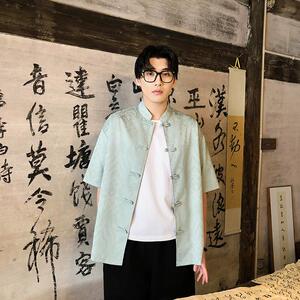 风新中式盘口休闲衬衫水波纹电商A100-C238-P65图片