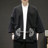 风汉服开衫刺绣盘扣精致防晒电商A100-731-p50男士宽松限68，男装民族服装，电商A100