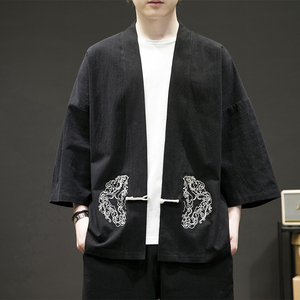 风汉服开衫刺绣盘扣精致防晒电商A100-731-p50男士宽松限68图片