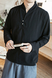 中国风汉服全棉衬衫2钱塘4018-C602-P40，男装T恤，电商A100