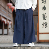 灯芯绒休闲阔腿裤纯色长裤电商A100-K8899-P55，男装休闲裤，电商A100