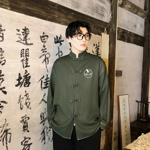 风新中式牛仔衬衫刺绣复古长袖上衣电商A100-C333-P65图片