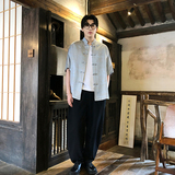 风新中式印花汉服衬衫电商A100-C311-P75，男装衬衫，电商A100