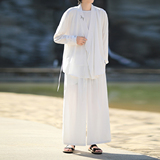 风汉服套装刺绣外袍防晒和尚服电商A100-7799+236-P110，男装民族服装，电商A100