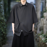 新中式风短袖衬衫电商A100-226-P65，男装衬衫，电商A100