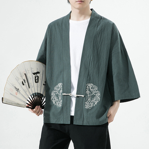 风汉服开衫刺绣盘扣精致防晒电商A100-731-p50男士宽松限68图片