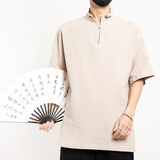 中国风汉服全棉T恤2钱塘4018-912-P50，男装T恤，电商A100