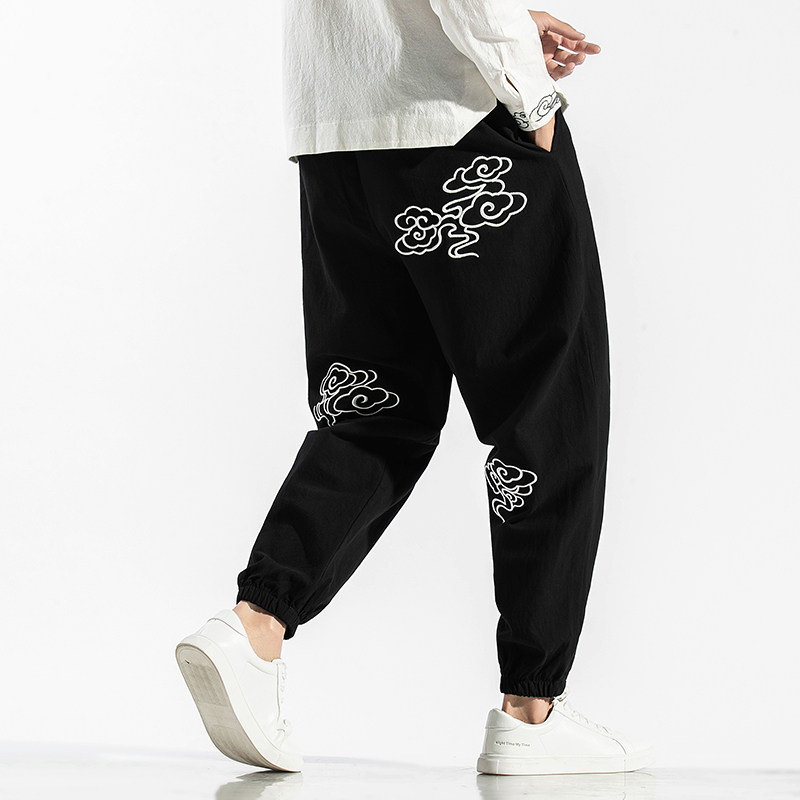 灯笼束脚刺绣裤中国风加大码休闲裤钱2塘4018-K06-P60(限78）图片