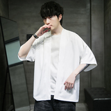 改良汉服男春夏季风男装道袍宽松大码开衫A100-Y113-P45，男装民族服装，电商A100