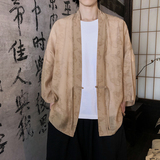 风汉服开衫披风道袍新中式大码夏季防防晒薄款A100-719-P45，男装民族服装，电商A100