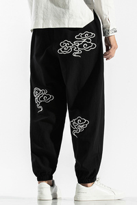 灯笼束脚刺绣裤中国风加大码休闲裤钱2塘4018-K06-P60(限78）图片