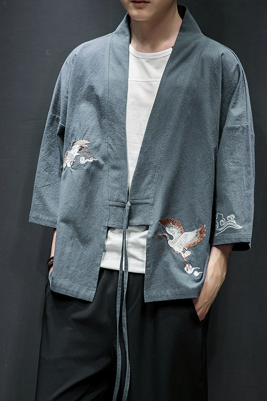 民族风绣花开衫DSA100-712-P30防晒服,男装防晒衣,电商A100