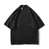 改良汉服男春夏季风男装道袍宽松大码开衫A100-Y113-P45，男装民族服装，电商A100