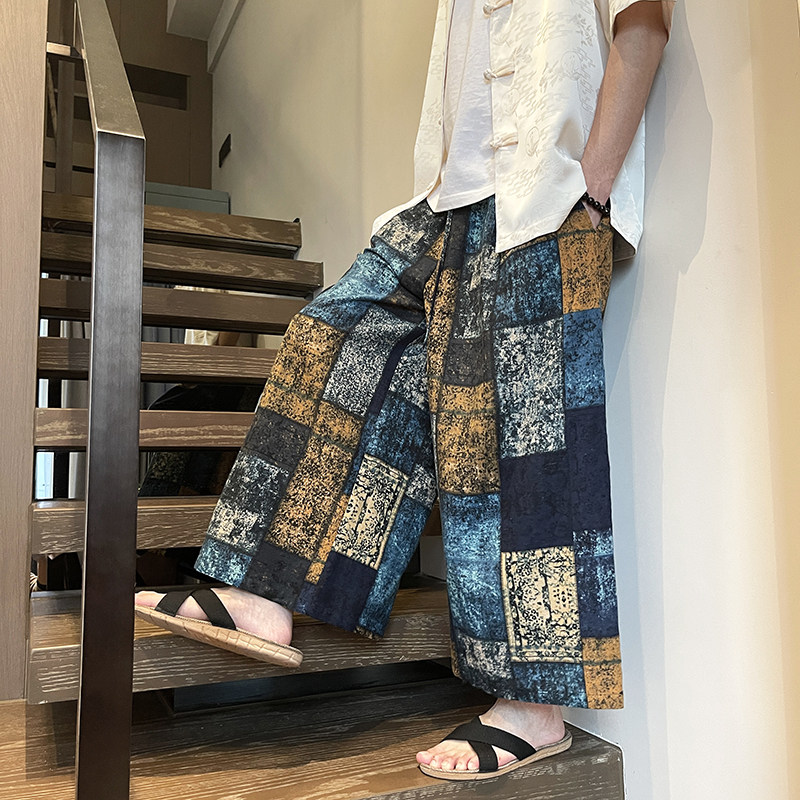风大裤衩休闲男裤补丁百衣裤电商A100-K7778-P45,男装休闲裤,电商A100