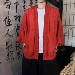 风汉服开衫披风道袍新中式大码夏季防防晒薄款A100-719-P45图片