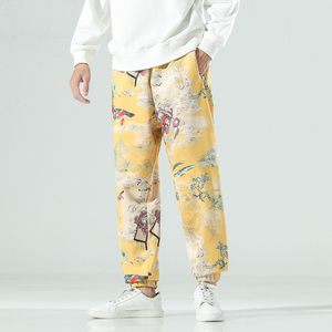 高品质麂皮绒中国风收脚裤钱8塘4018-K155-P75图片