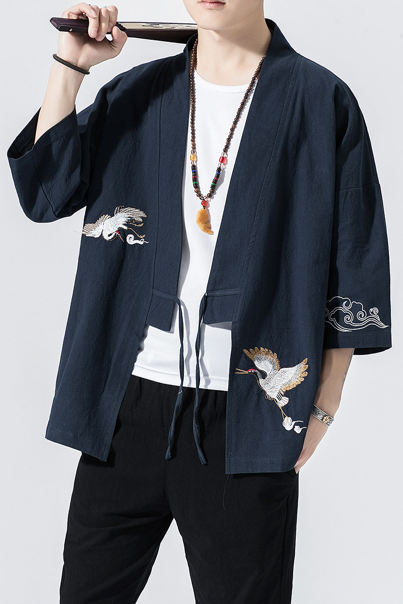 民族风绣花开衫电商A100-712-P30防晒服,男装防晒衣,电商A100