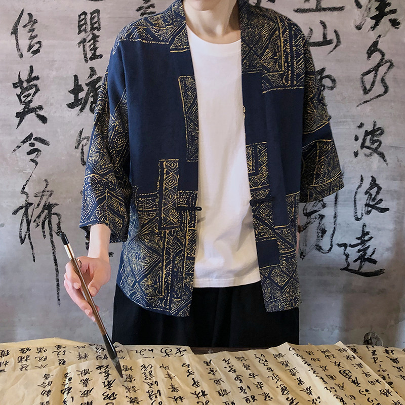 春夏新款民族风文艺时尚风开衫防晒衣电商A100-791-P40,男装防晒衣,电商A100