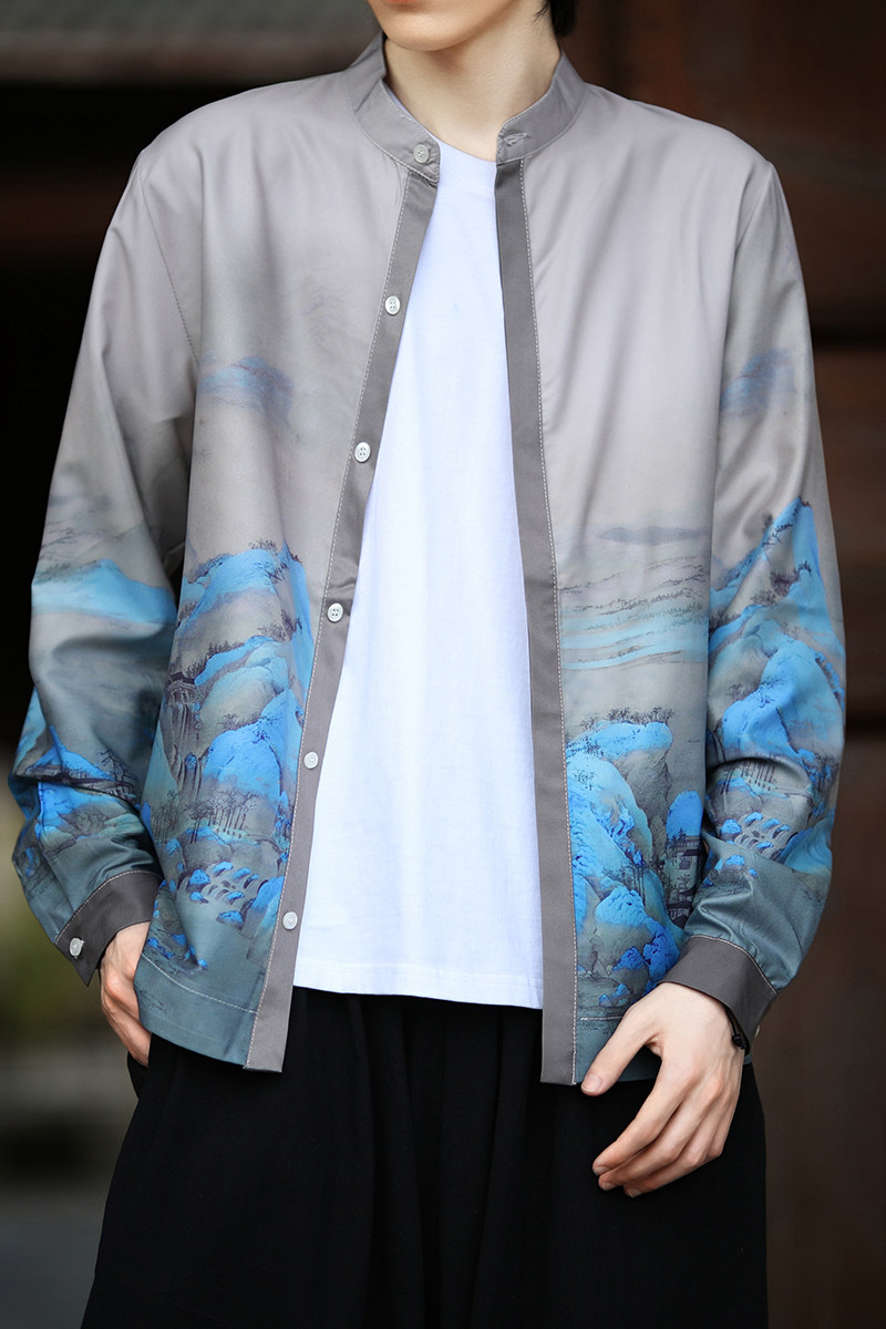 风画衬衫电商A100-1001-P60,男装衬衫,电商A100