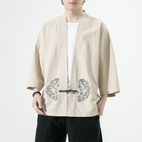 风汉服开衫刺绣盘扣精致防晒电商A100-731-p50男士宽松限68，男装防晒衣，电商A100