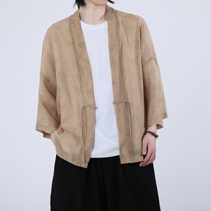 风汉服开衫披风道袍新中式大码夏季防防晒薄款A100-719-P45图片