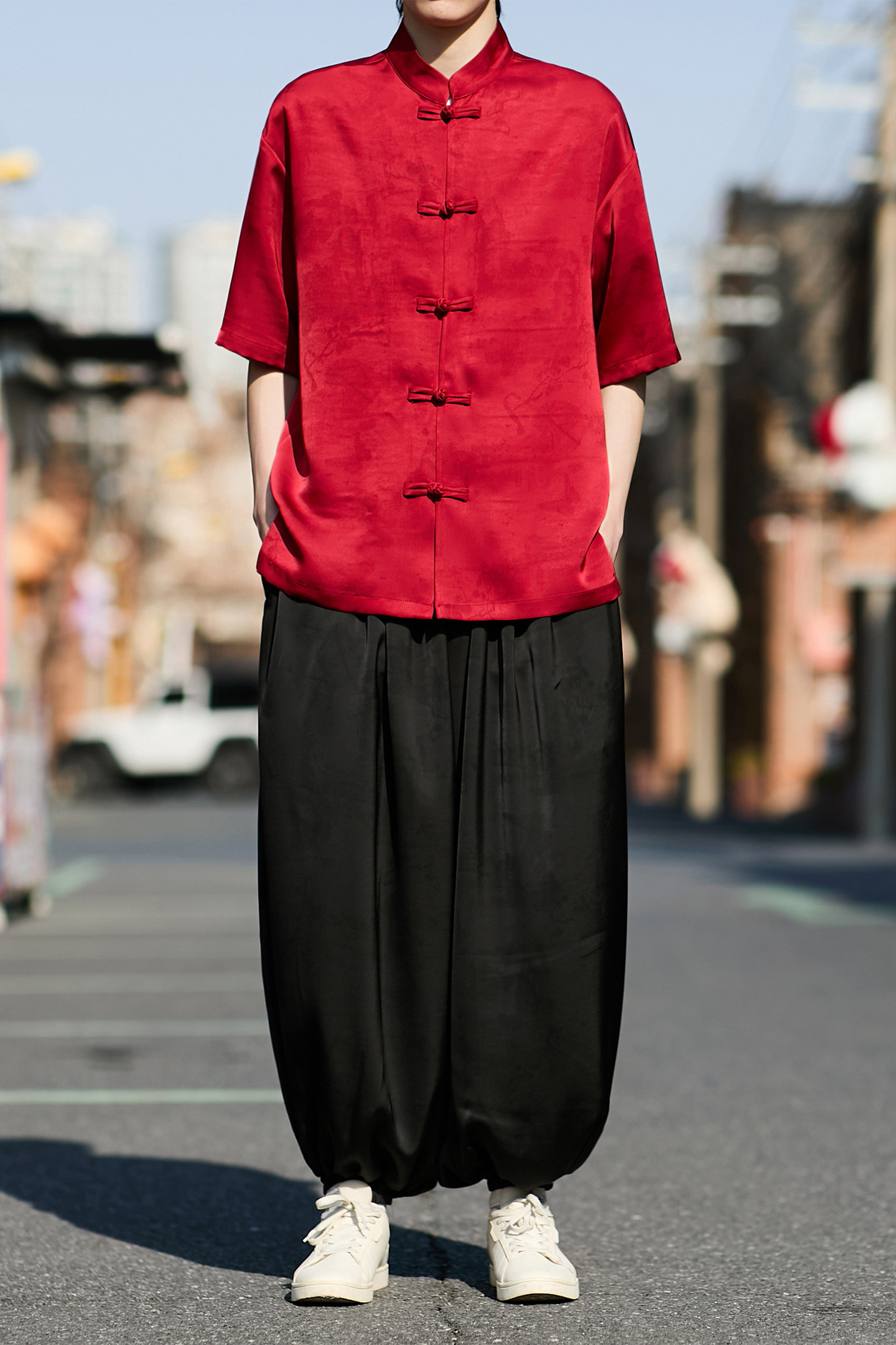 风唐装新中式短袖盘扣衬衫A100-2811-P65,男装T恤,电商A100