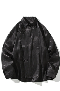 新中式风衬衫男士长袖唐装汉服改良盘扣衬衣电商A100-262-P65图片