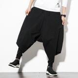 风新中式大码加绒垮裤电商A100-3618加厚-P65，男装休闲裤，电商A100