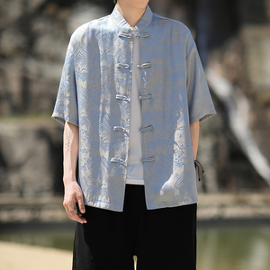 风新中式印花汉服衬衫电商A100-C311-P75图片