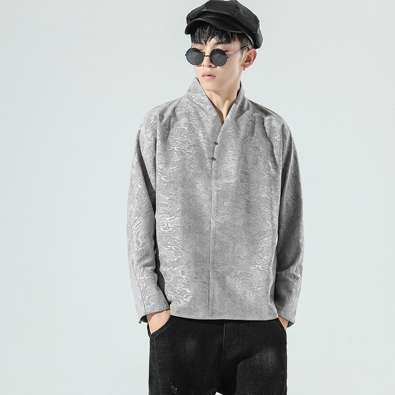 风汉服全棉衬衫钱5塘4018-C302图片
