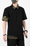 中国风刺绣衬衫钱塘4018-C1108-P50，男装衬衫，电商A100
