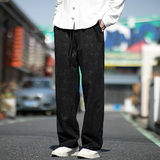 风竹子灯芯绒休闲裤男秋季宽松直筒阔腿裤电商A100-2505-P50，男装休闲裤，电商A100