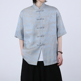 风新中式印花汉服衬衫电商A100-C311-P75，男装衬衫，电商A100